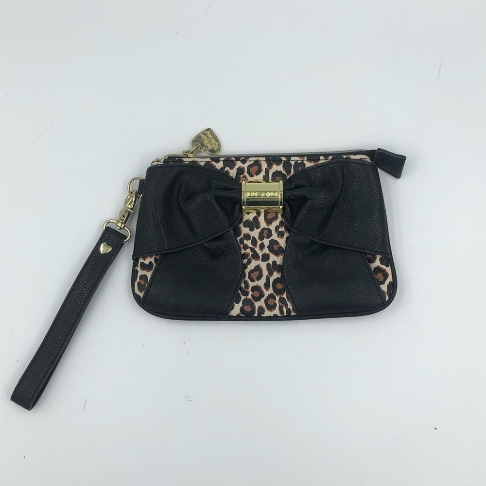 Betsey Johnson Wristlet Animal Print Bow - Picture 5 of 9